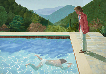 David Hockney, Portrait of An Artist (Pool with Two Figures), 1972, Private Collection. Image: Art Gallery of New South Wales / Jenni Carter, Artwork: © David Hockney